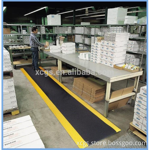 Non slip rubber surface black anti-fatigue mats